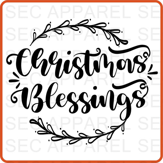 Christmas Iron On Decals Patches transfers vinyl  for shirts, clothing | SEC Apparel | Blessings