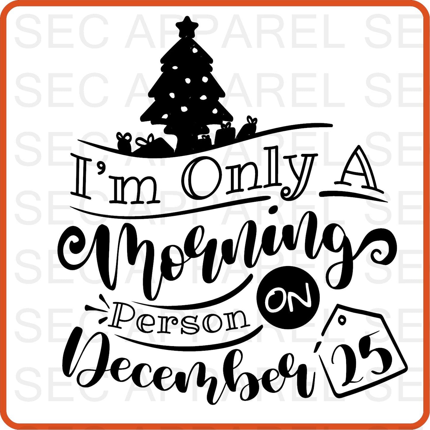 Christmas Iron On Decals Patches transfers vinyl  for shirts, clothing | SEC Apparel | I am only a morning person