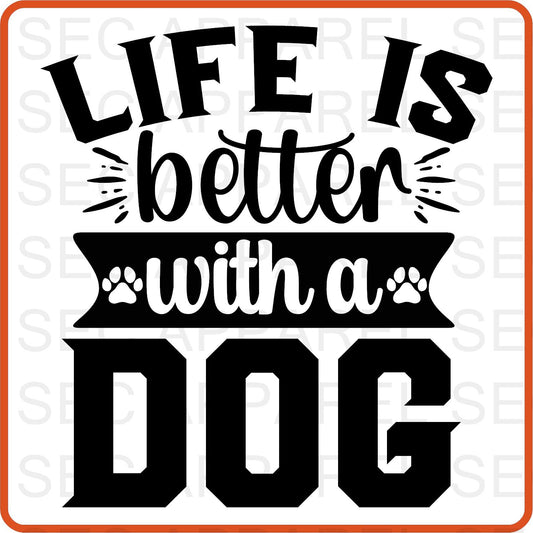 Dog Iron On Decals Patches transfers vinyl  for shirts, clothing | Pets Lover | Life Is Better With A Dog