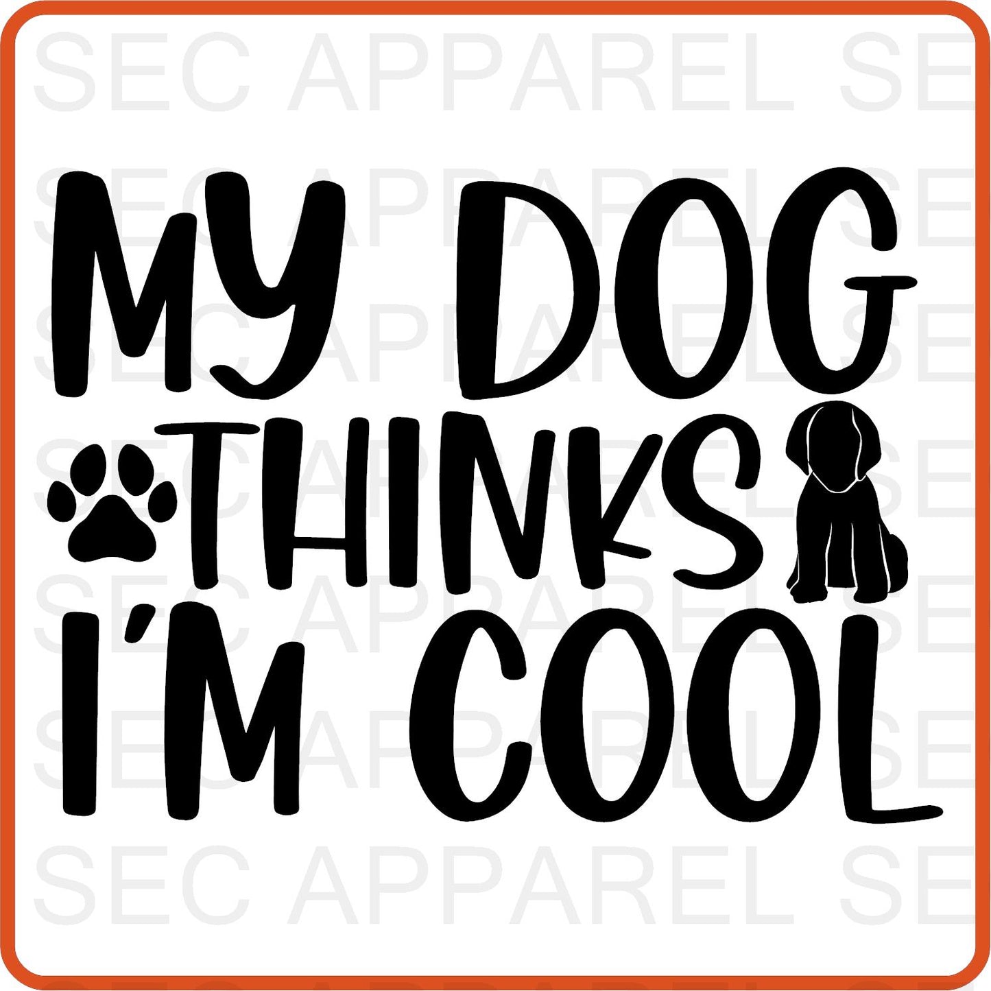 Dog Iron On Decals Patches transfers vinyl  for shirts, clothing | Pets Lover | My Dog Thinks I'm Cool