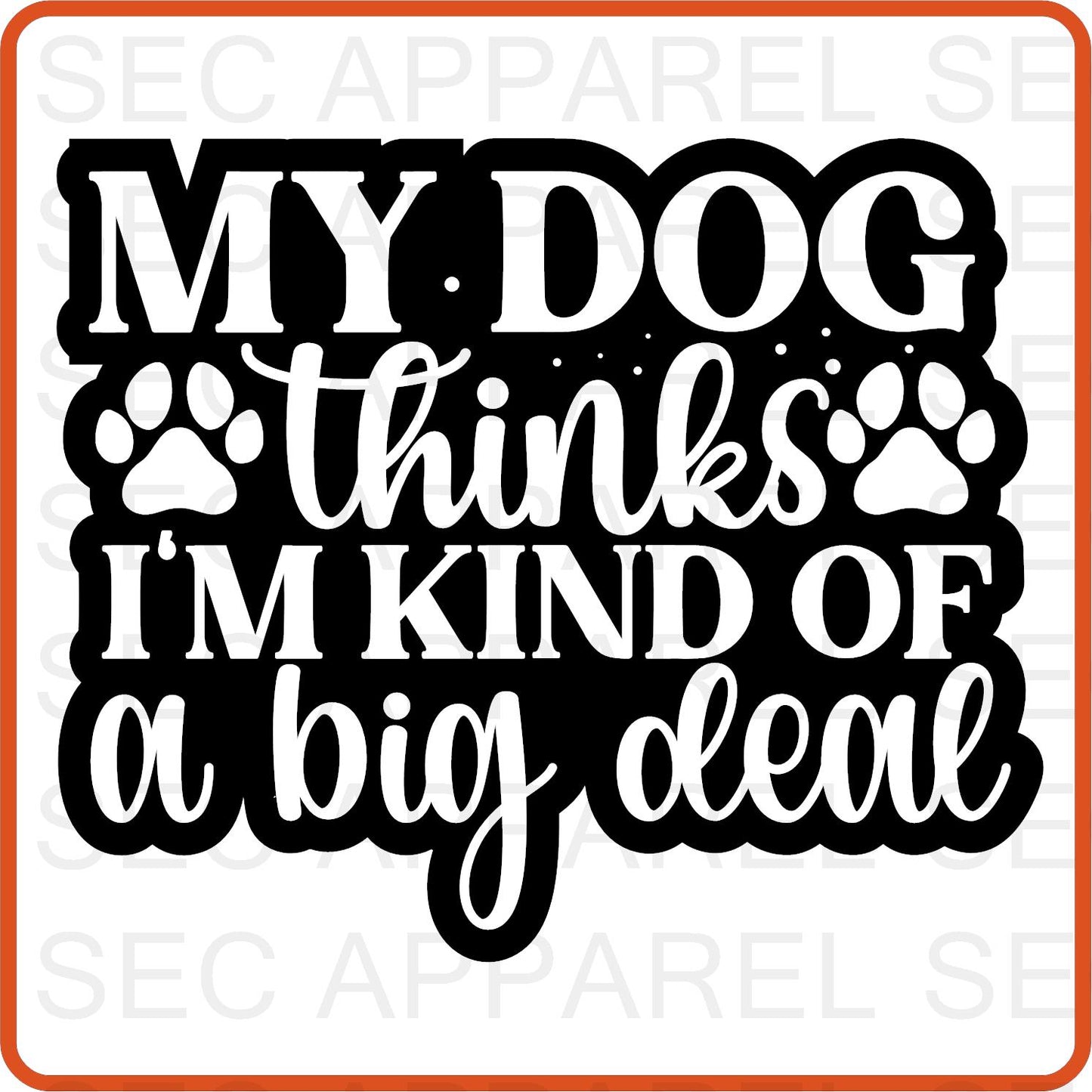 Dog Iron On Decals Patches transfers vinyl  for shirts, clothing | Pets Lover | My Dog Thinks I'm Kind of a big deal