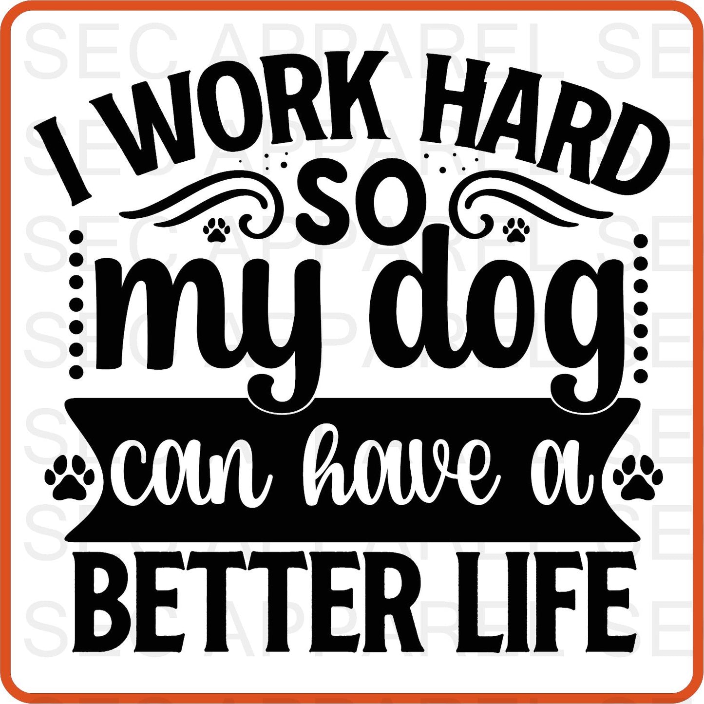 Dog Iron On Decals Patches transfers vinyl  for shirts, clothing | Pets Lover | I Work Hard So My Dog