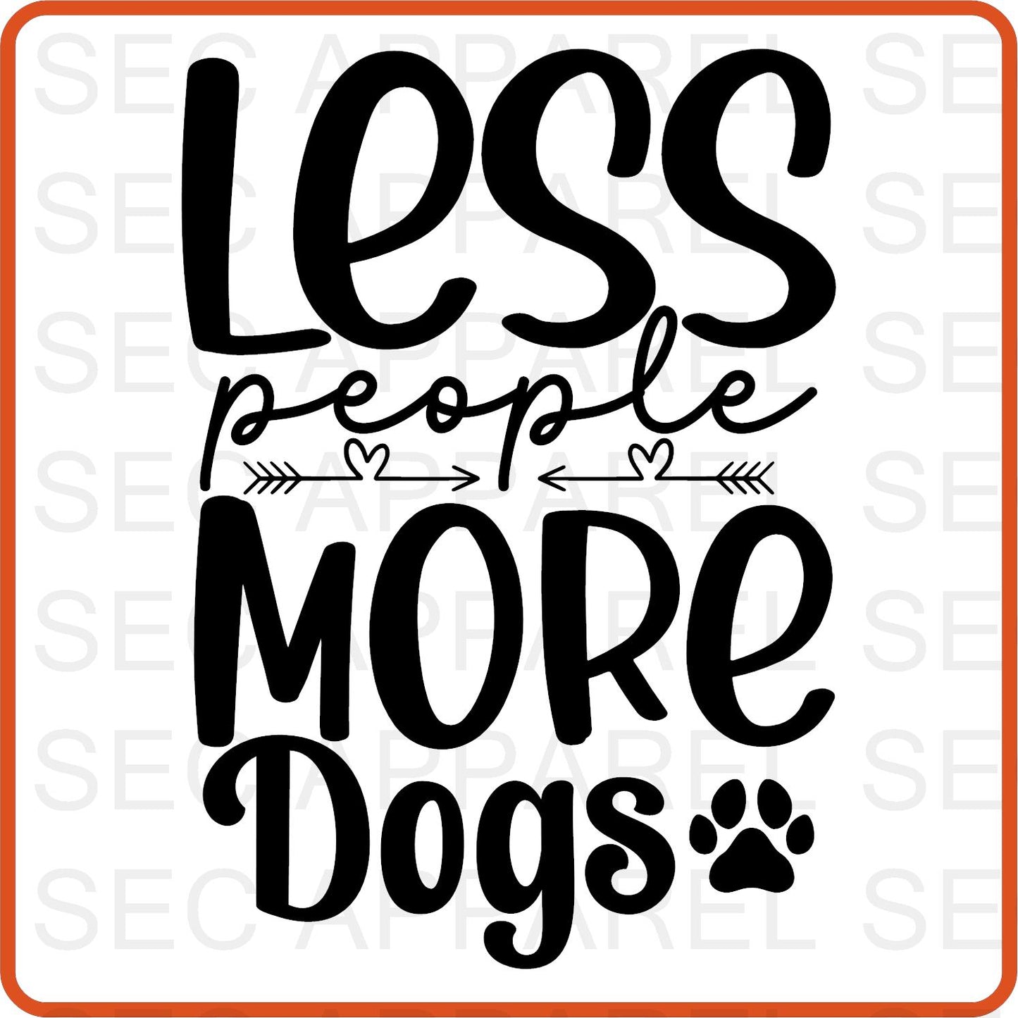 Dog Iron On Decals Patches transfers vinyl  for shirts, clothing | Pets Lover | Less People More Dog