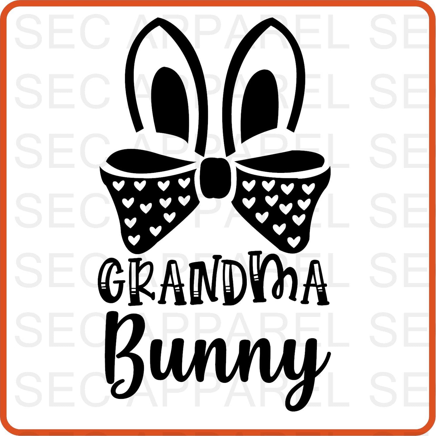 Easter Iron On Decals Patches transfers vinyl  for shirts, clothing | Bunny Family| Grandma