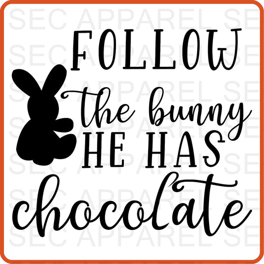 Easter Iron On Decals Patches transfers vinyl  for shirts, clothing | Follow the Bunny