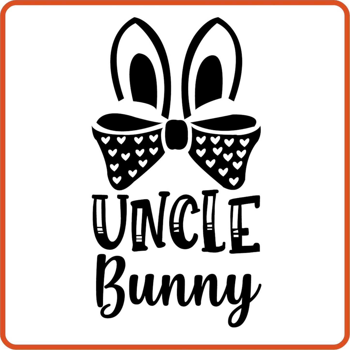 Easter Iron On Decals Patches transfers vinyl  for shirts, clothing | Bunny Family | Uncle