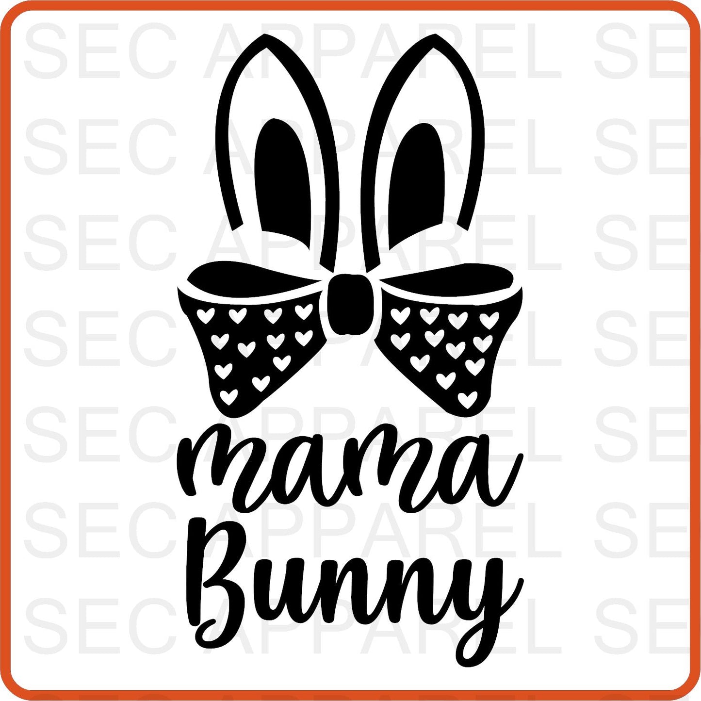 Easter Iron On Decals Patches transfers vinyl  for shirts, clothing | Bunny Family| Mama