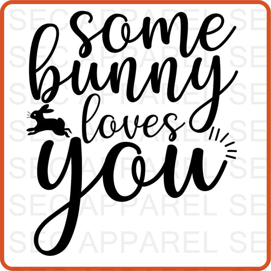 Easter Iron On Decals Patches transfers vinyl  for shirts, clothing | Some Bunny Loves You