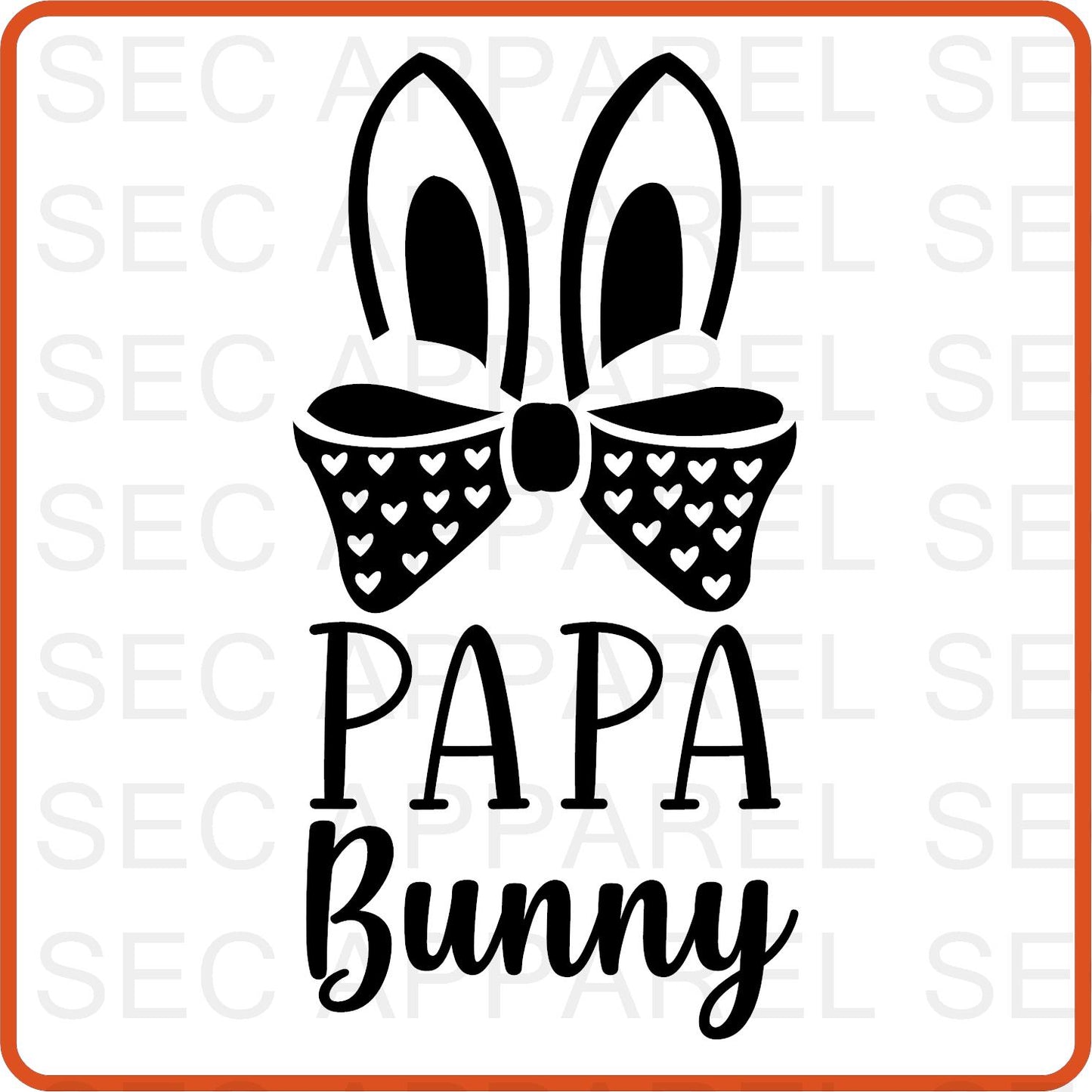 Easter Iron On Decals Patches transfers vinyl  for shirts, clothing | Bunny Family| Papa