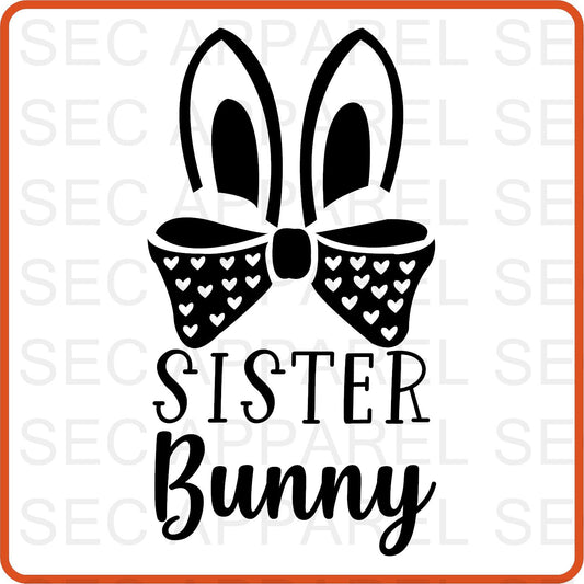 Easter Iron On Decals Patches transfers vinyl  for shirts, clothing | Bunny Family| Sister