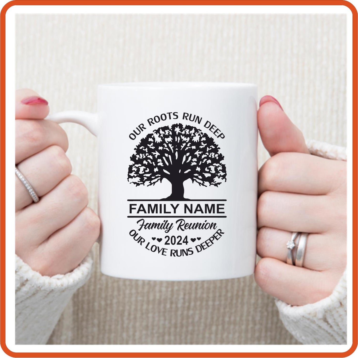 Family Reunion with Name | Family Mugs - 11oz Coffee Mug by SEC Apparel