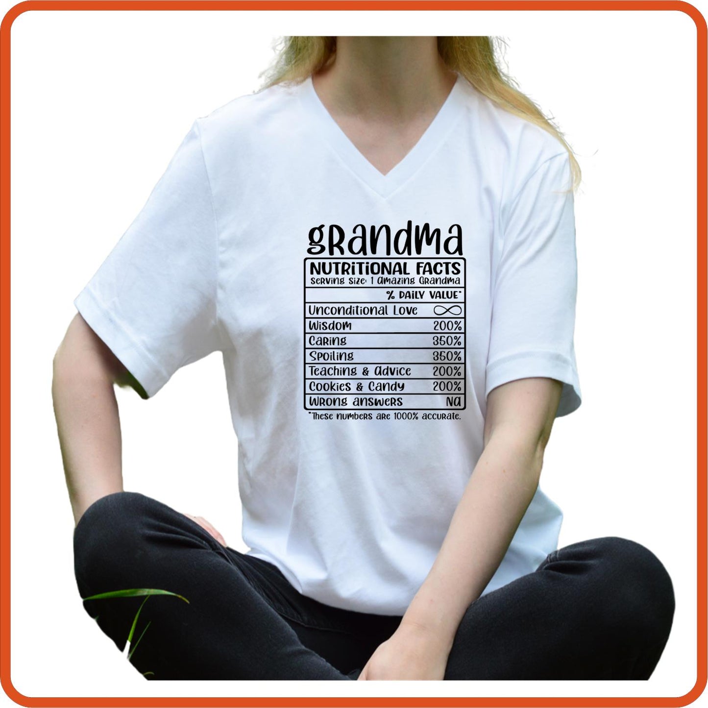 Grandma Nutritional Facts | Family Shirts | T-Shirts by SEC Apparel