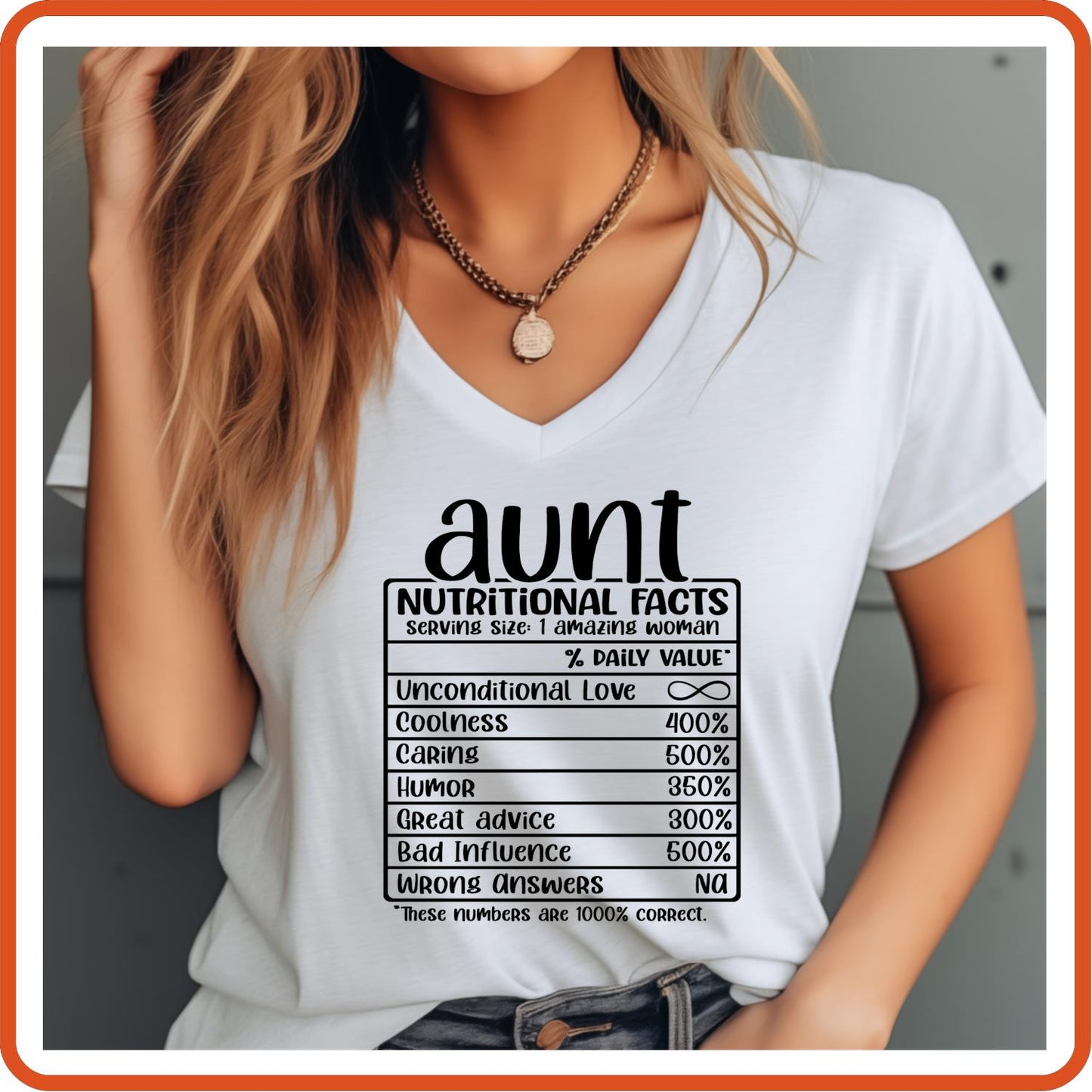 Aunt Nutritional Facts | Family Shirts | T-Shirts by SEC Apparel