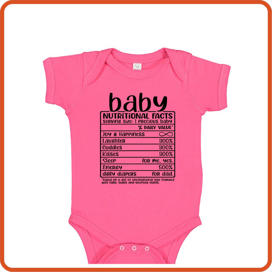 Baby Nutritional Facts | Family Shirts | T-Shirts by SEC Apparel