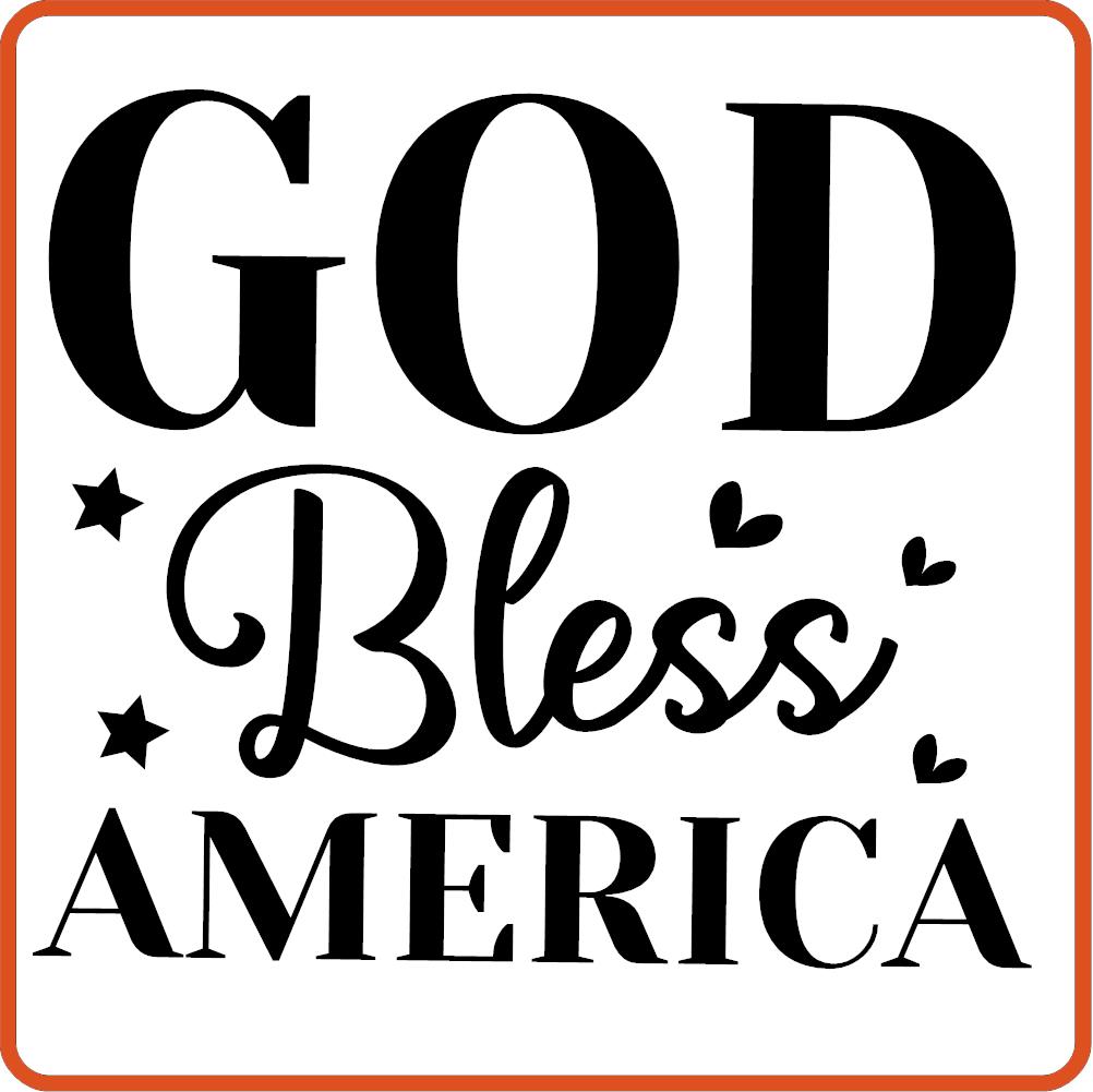 God Bless America | 4th of July Iron On Decals by SEC Apparel