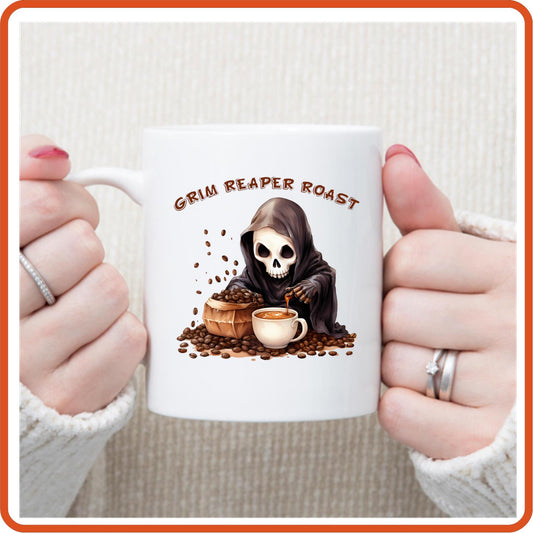 Halloween Mugs -11oz Coffee Mug | SEC Apparel | Grim Reaper Roast