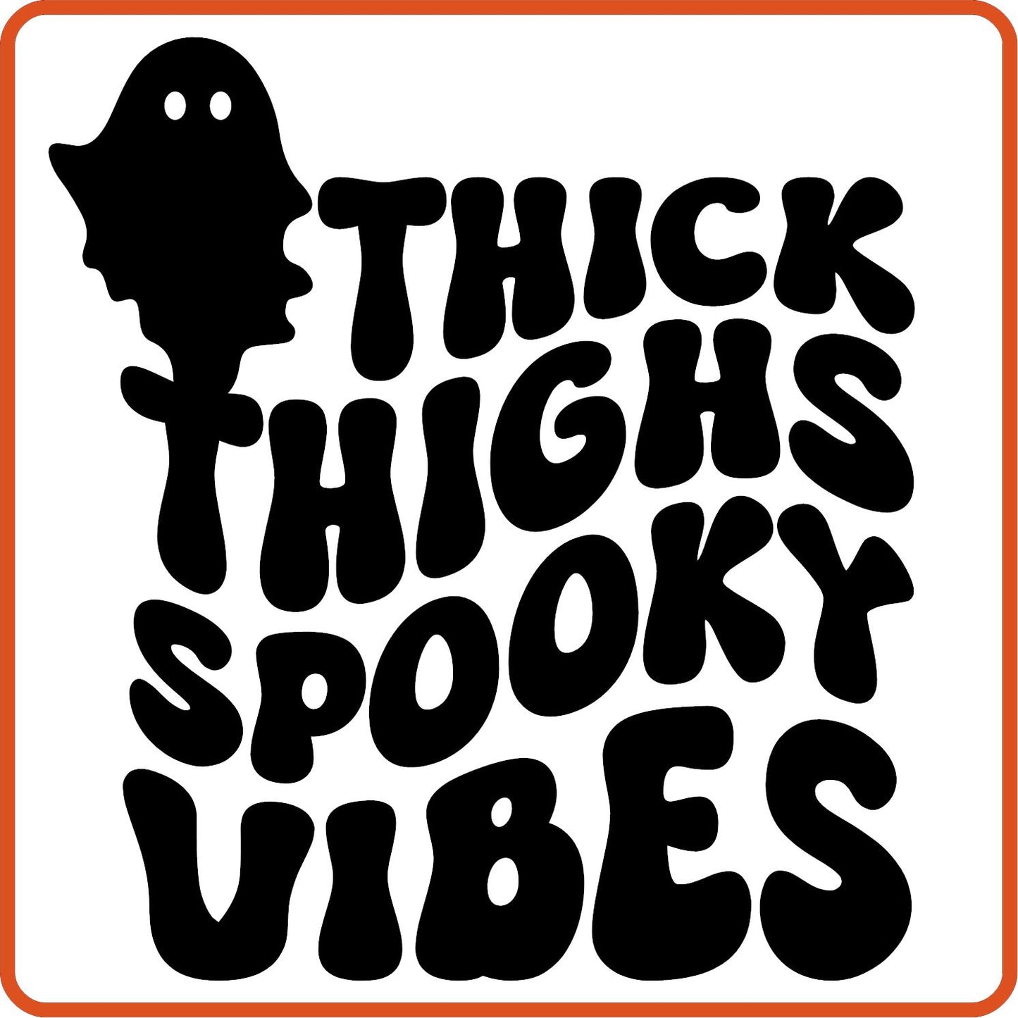 Halloween Iron On Decals Patches by SEC Apparel | Thick Thighs Spooky Vibes