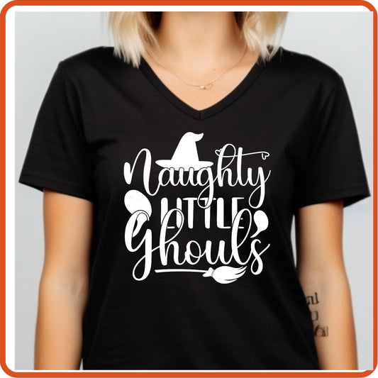 Halloween Graphic T-shirts | Halloween Shirt | SEC Apparel | Naughty Little Ghouls