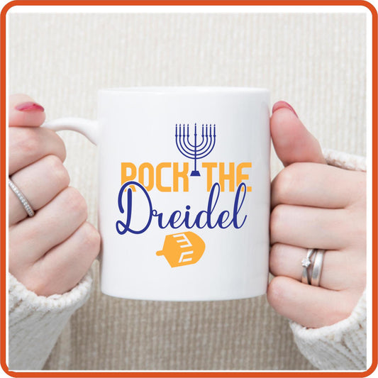 Hanukkah Mugs -11oz Coffee Mug | SEC Apparel | Rock the Dreidel