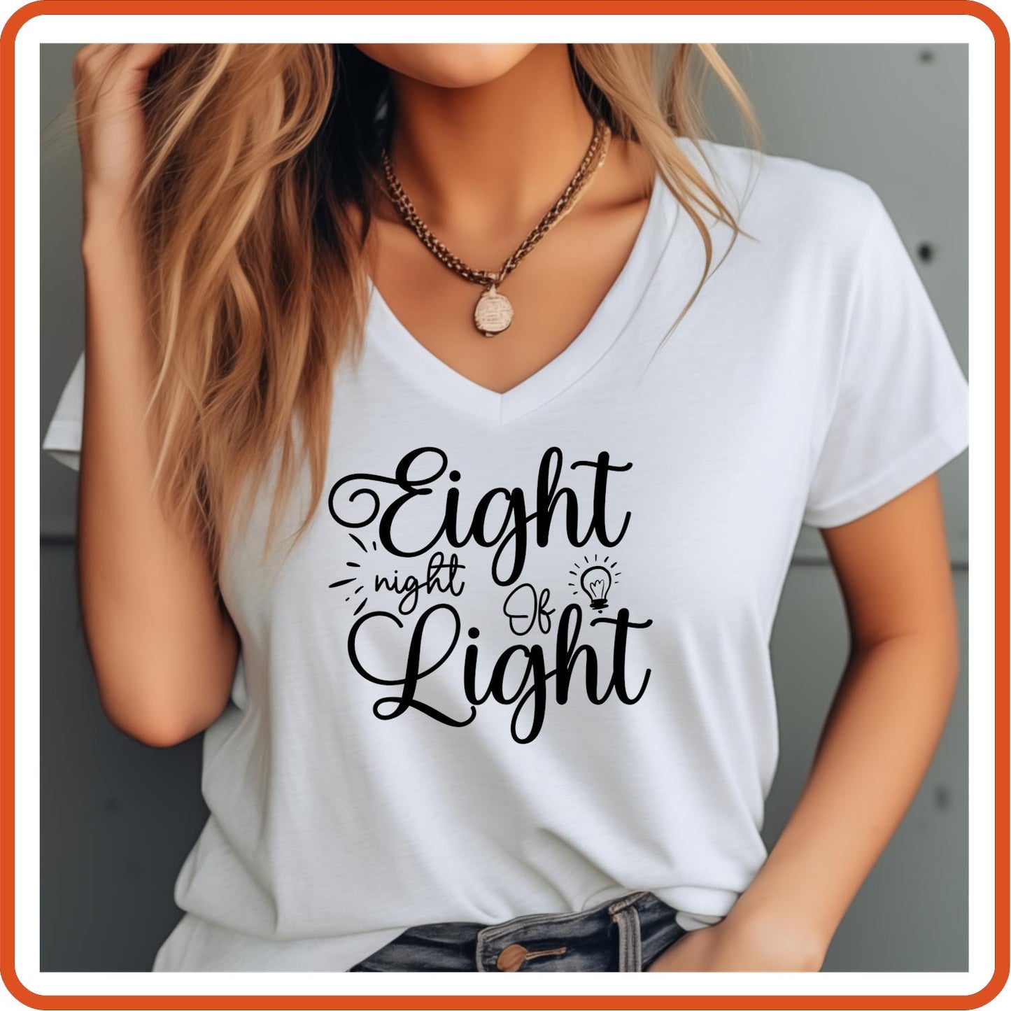 Hanukkah Graphic T-shirts | Hanukkah Shirts | SEC Apparel | Eight Night of Light