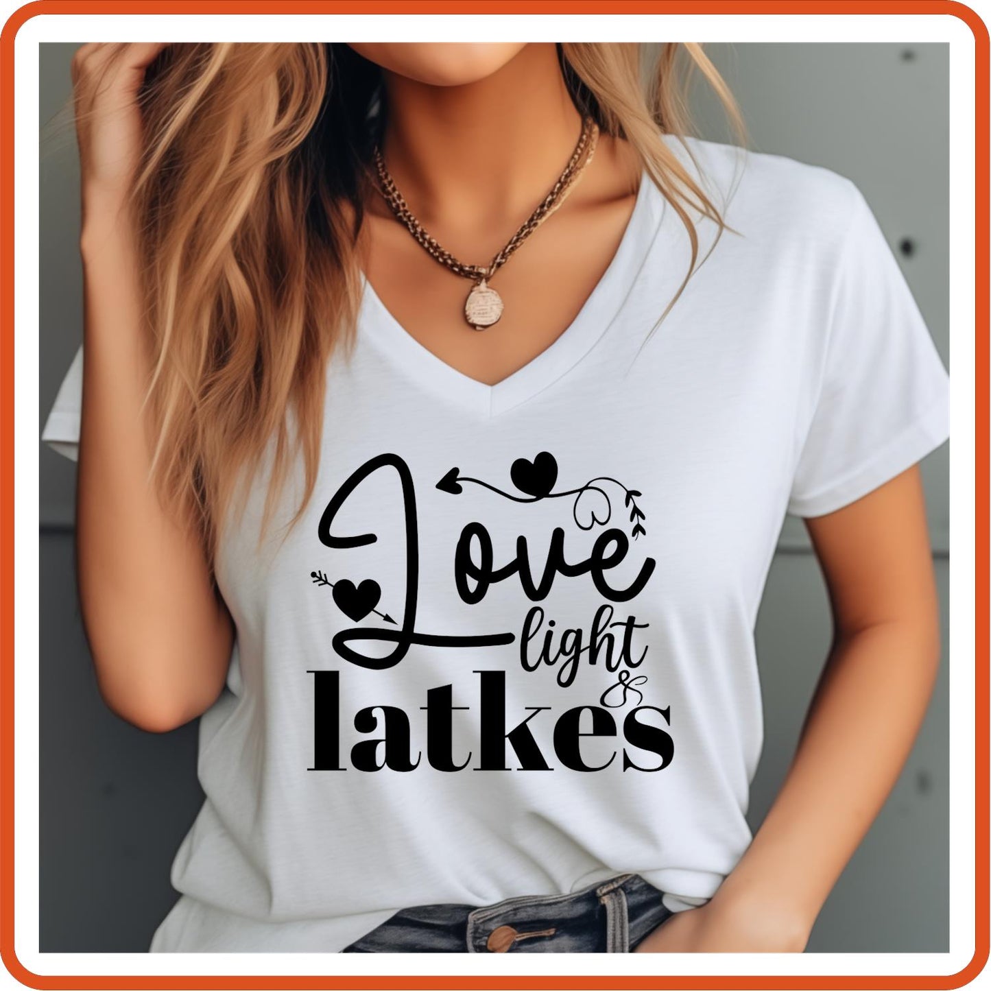 Hanukkah Graphic T-shirts | Hanukkah Shirts | SEC Apparel | Love Light and Latkes