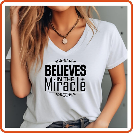 Hanukkah Graphic T-shirts | Hanukkah Shirts | SEC Apparel | Believe in the Miracle