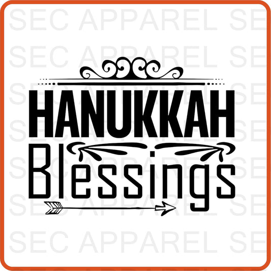 Hanukkah Iron On Decals Patches for shirts, clothing |SEC Apparel | Blessings