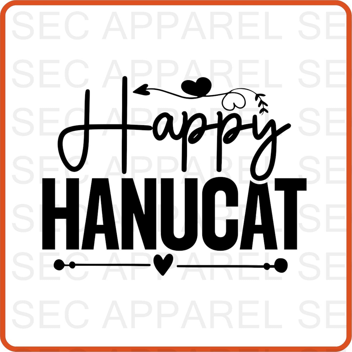 Hanukkah Iron On Decals Patches for shirts, clothing |SEC Apparel | Happy Hanucat