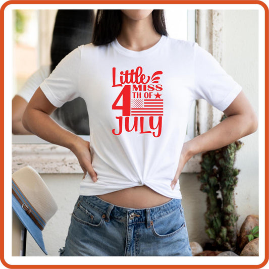 Little Miss 4th of July | 4th of July Shirts by SEC Apparel