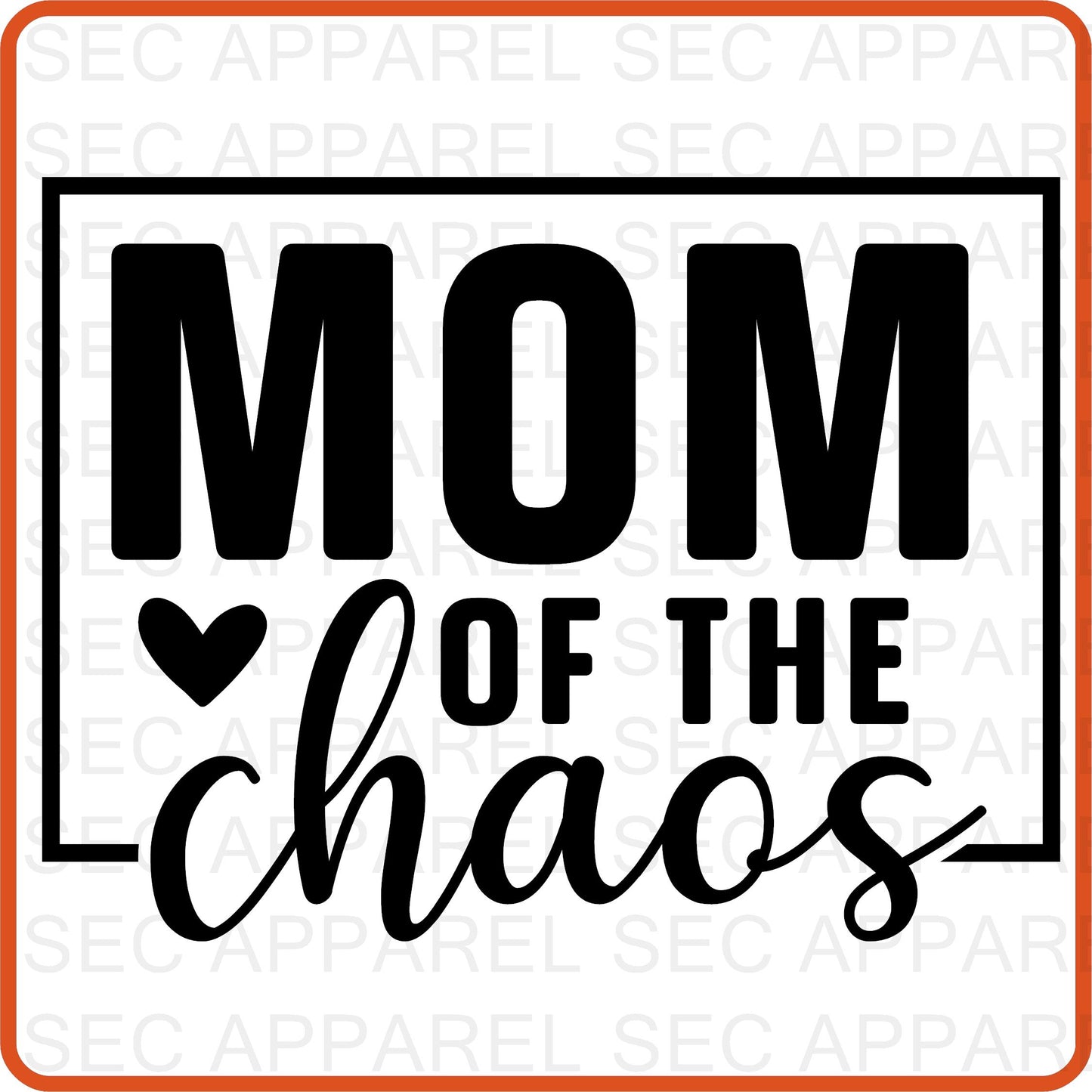 Mother's Day Iron On Decals Patches transfers vinyl  for shirts, clothing | SEC Apparel | Mom of the Chaos