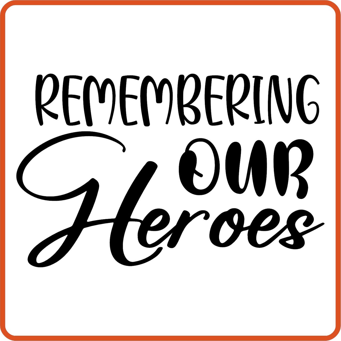 Memorial Day Iron On Decals Patches transfers vinyl  for shirts, clothing | Remember Our Heroes