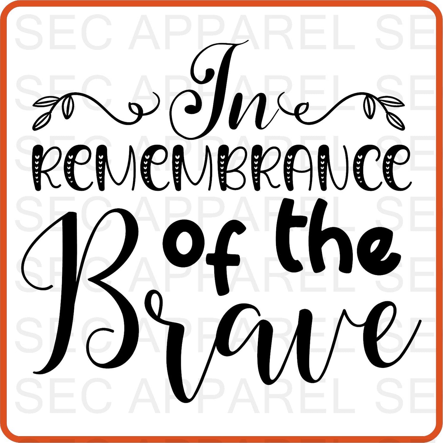 Memorial Day Iron On Decals Patches transfers vinyl  for shirts, clothing | In Remembrance of the brave