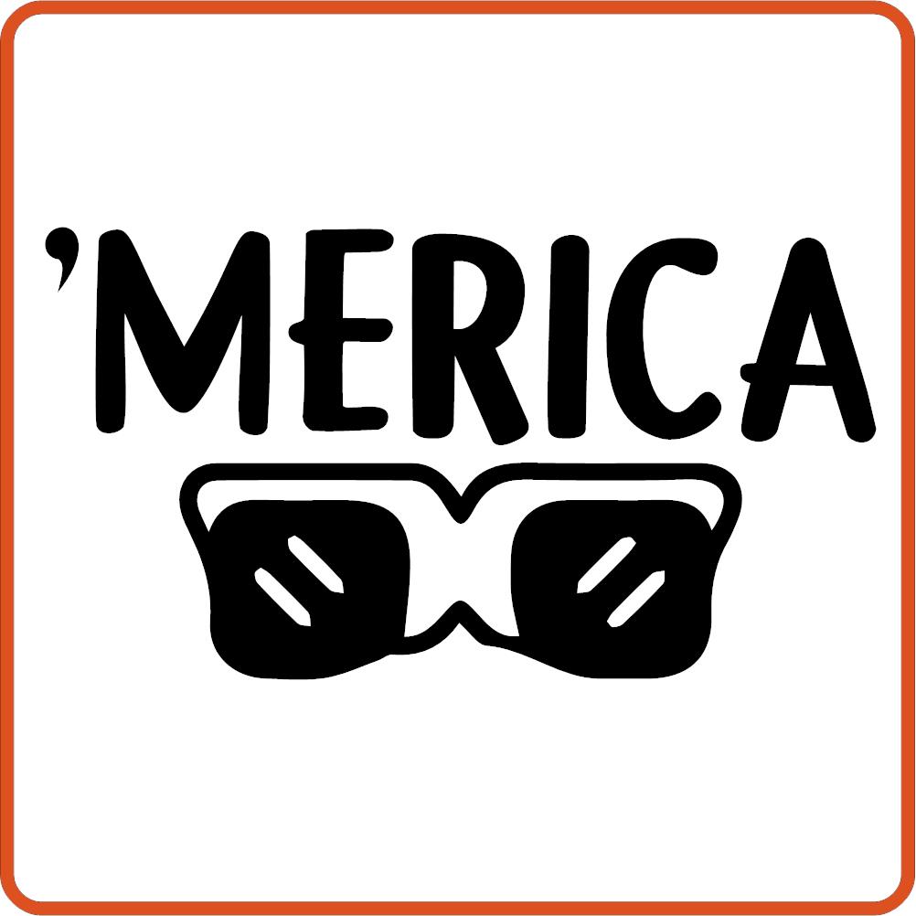 'Merica | 4th of July Iron On Decals by SEC Apparel