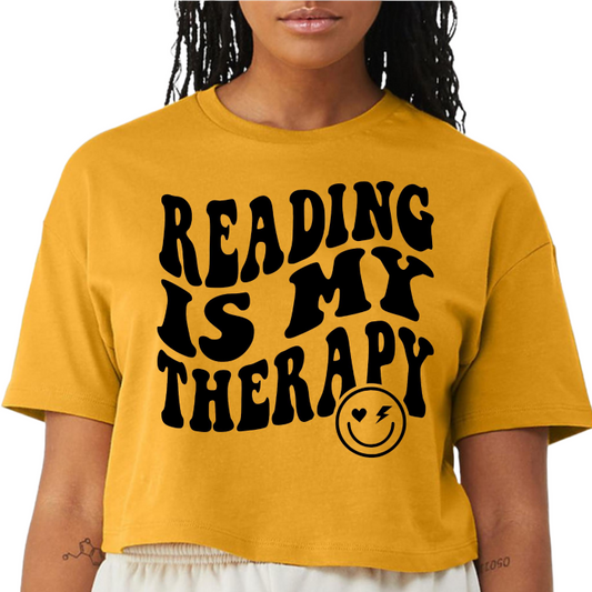 Reading is my therapy iron on decal with option to add a shirt | SEC Apparel