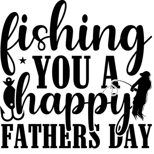 SEC Apparel Fishing Fathers Day Iron On Transfers Decals Patches Vinyl for T Shirts Fabric Clothing