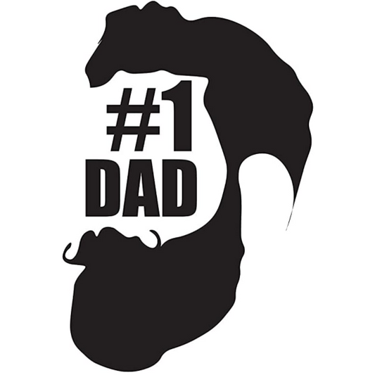 Number #1 Dad | Fathers Day Iron On Transfers Decals Patches Vinyl for T Shirts Fabric Clothing