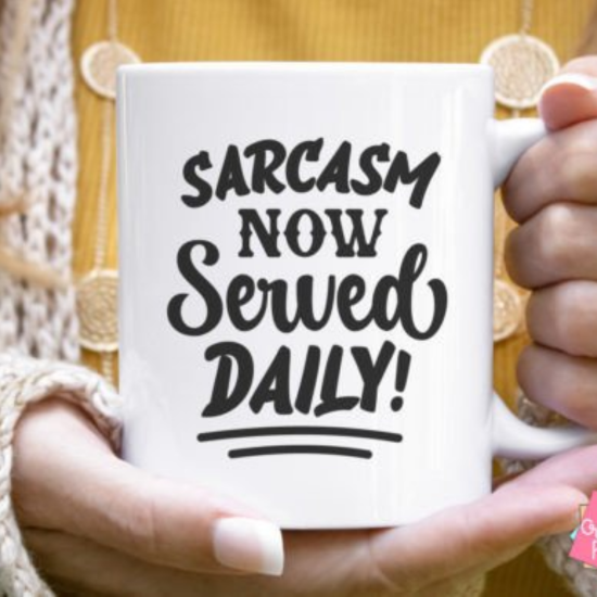 Sarcasm now served -11oz Funny Mug by SEC Apparel