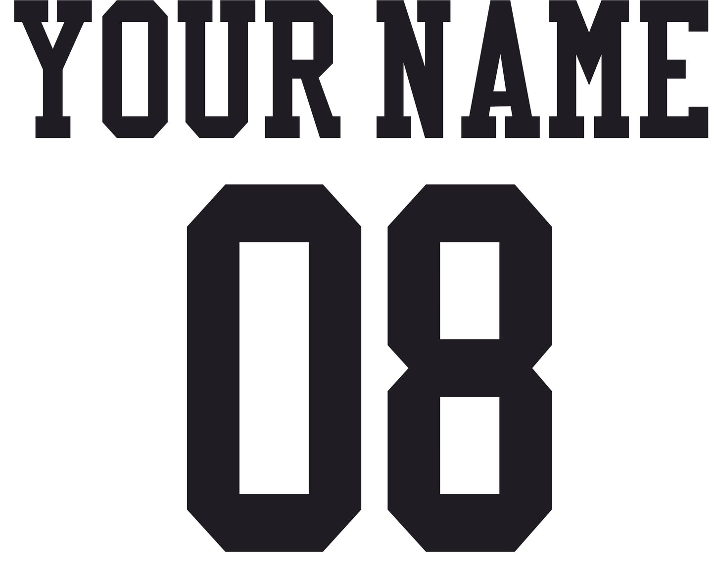 Customizable Iron-On Jersey Letters & Numbers - Create Your Own Team Uniforms