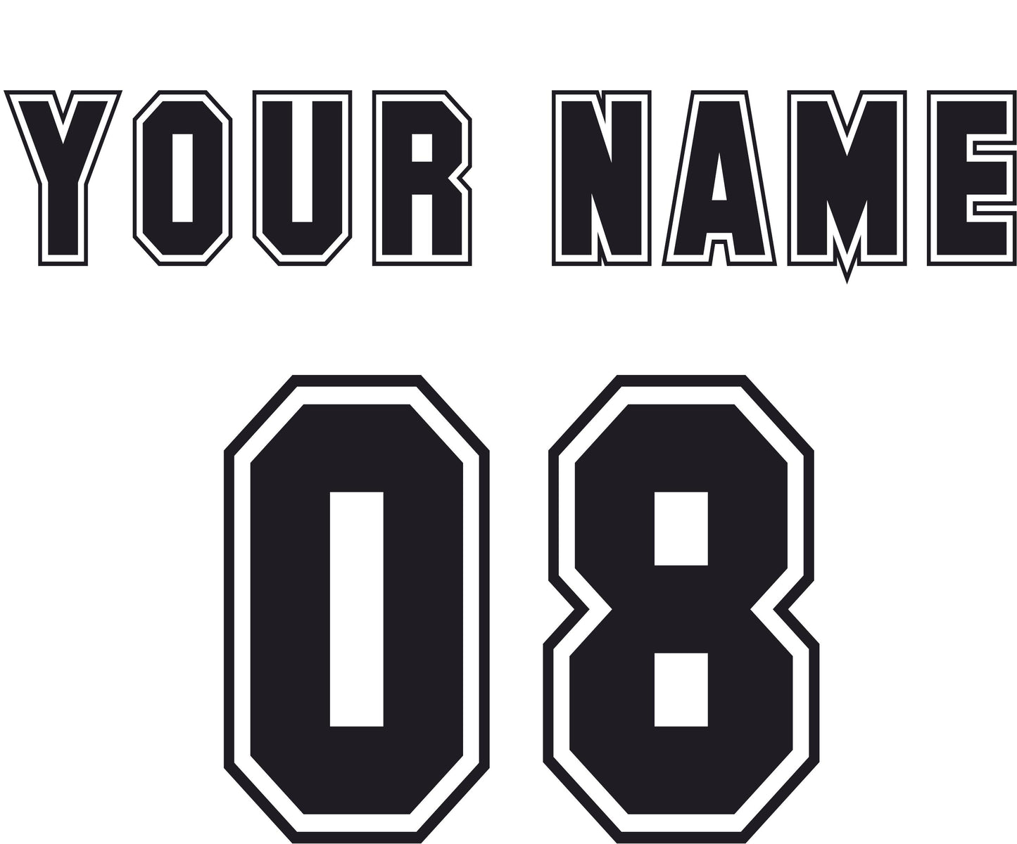 Customizable Iron-On Jersey Letters & Numbers - Create Your Own Team Uniforms