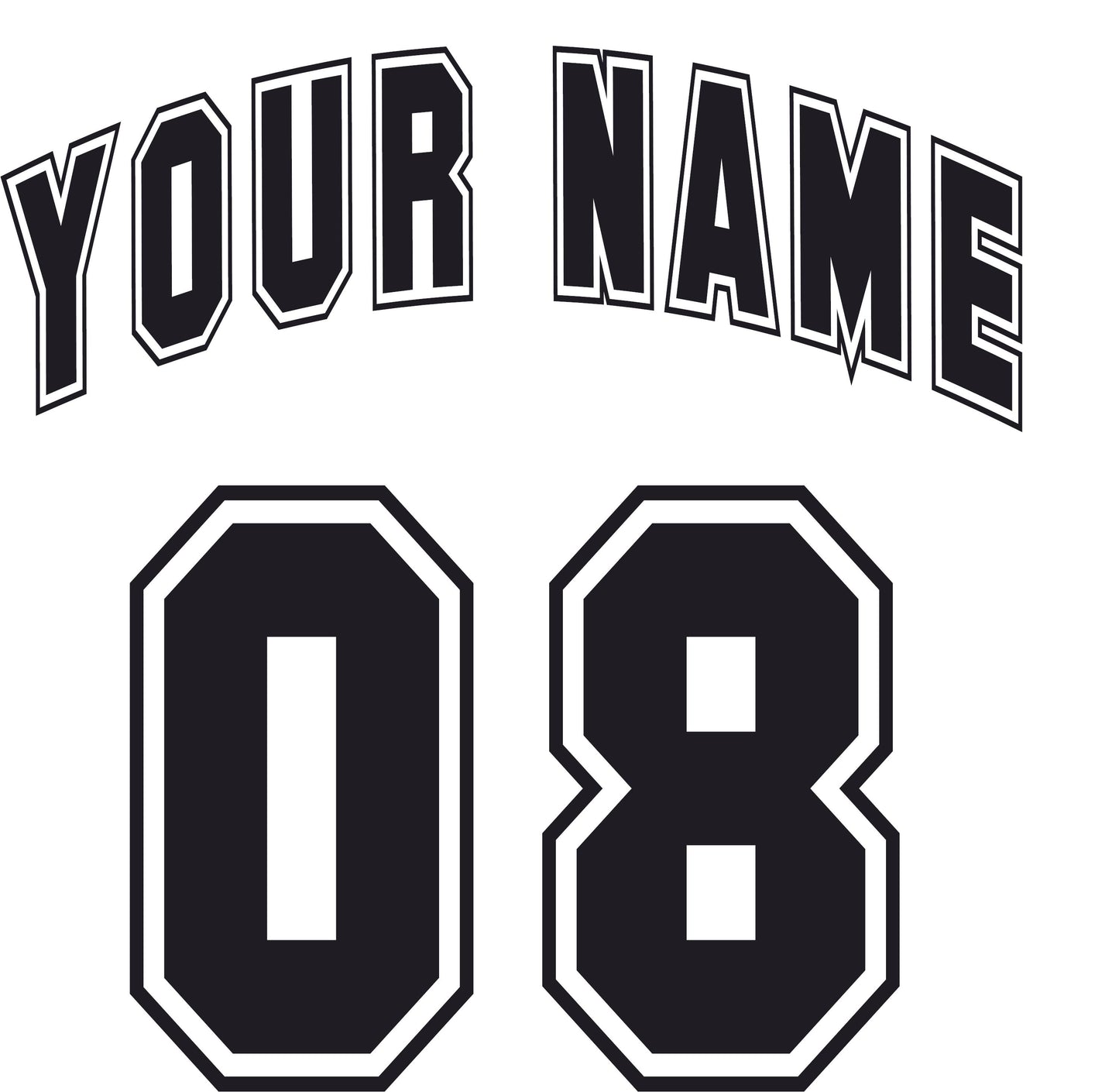 Customizable Iron-On Jersey Letters & Numbers - Create Your Own Team Uniforms