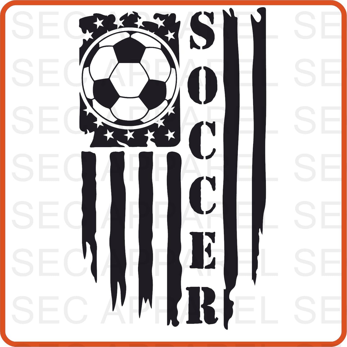 Soccer Iron On Decals Patches transfers vinyl  for shirts, clothing | Sport Fan| Soccer Flag