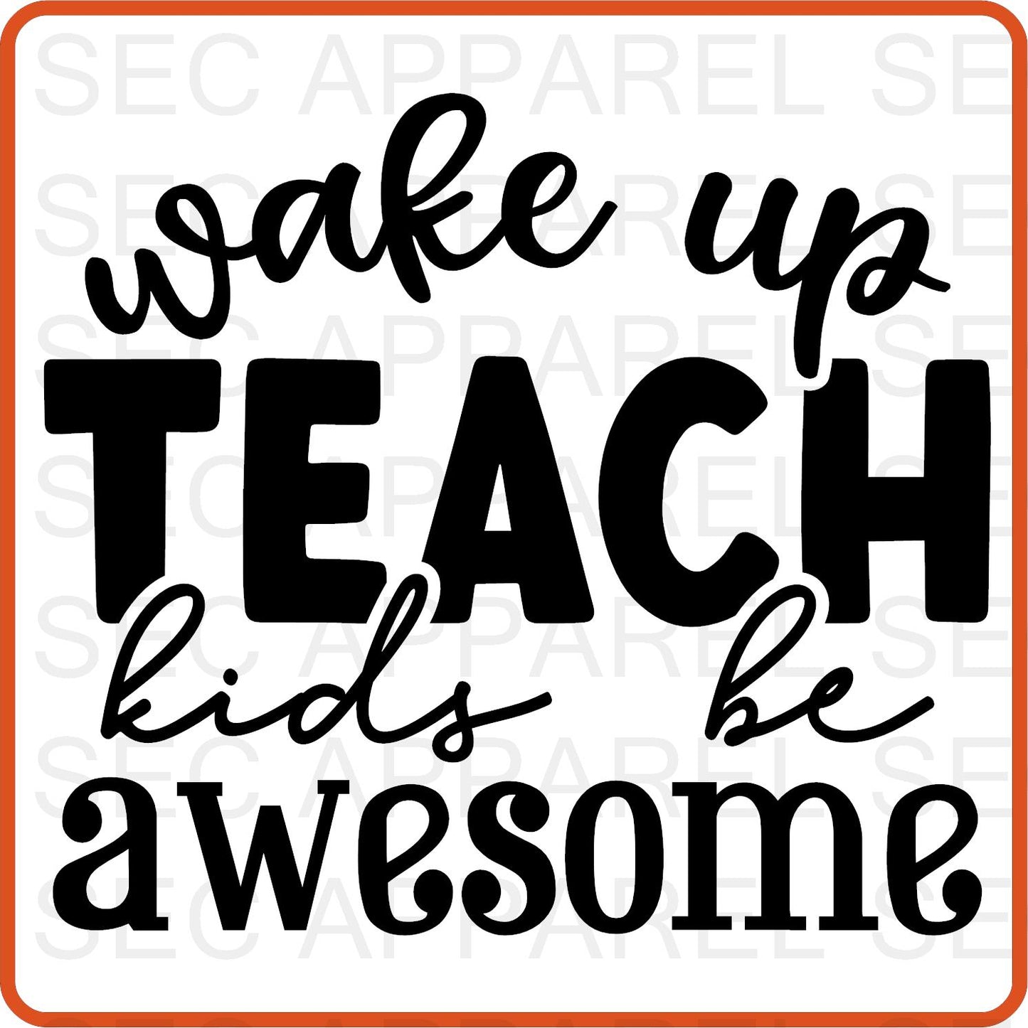 Teacher Iron On Decals Patches transfers vinyl  for shirts, clothing | Professional| Wake Up Teach