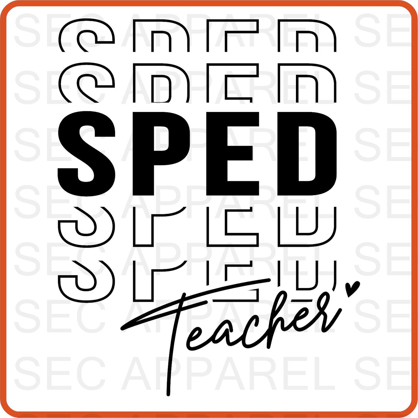 Teacher Iron On Decals Patches transfers vinyl  for shirts, clothing | Professional| SPED