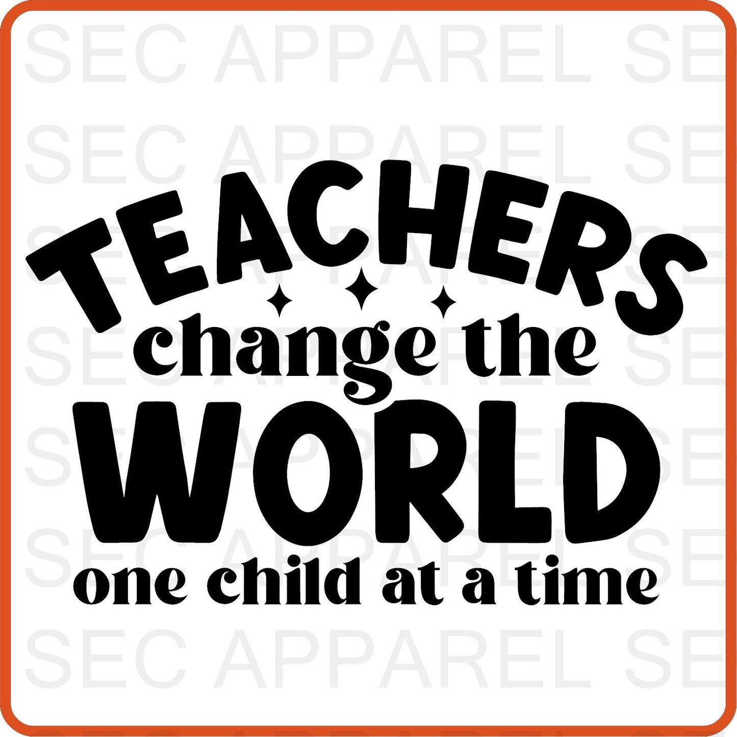 Teacher Iron On Decals Patches transfers vinyl  for shirts, clothing | Professional| Teachers Change the World