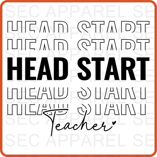 Teacher Iron On Decals Patches transfers vinyl  for shirts, clothing | Professional| Head Start