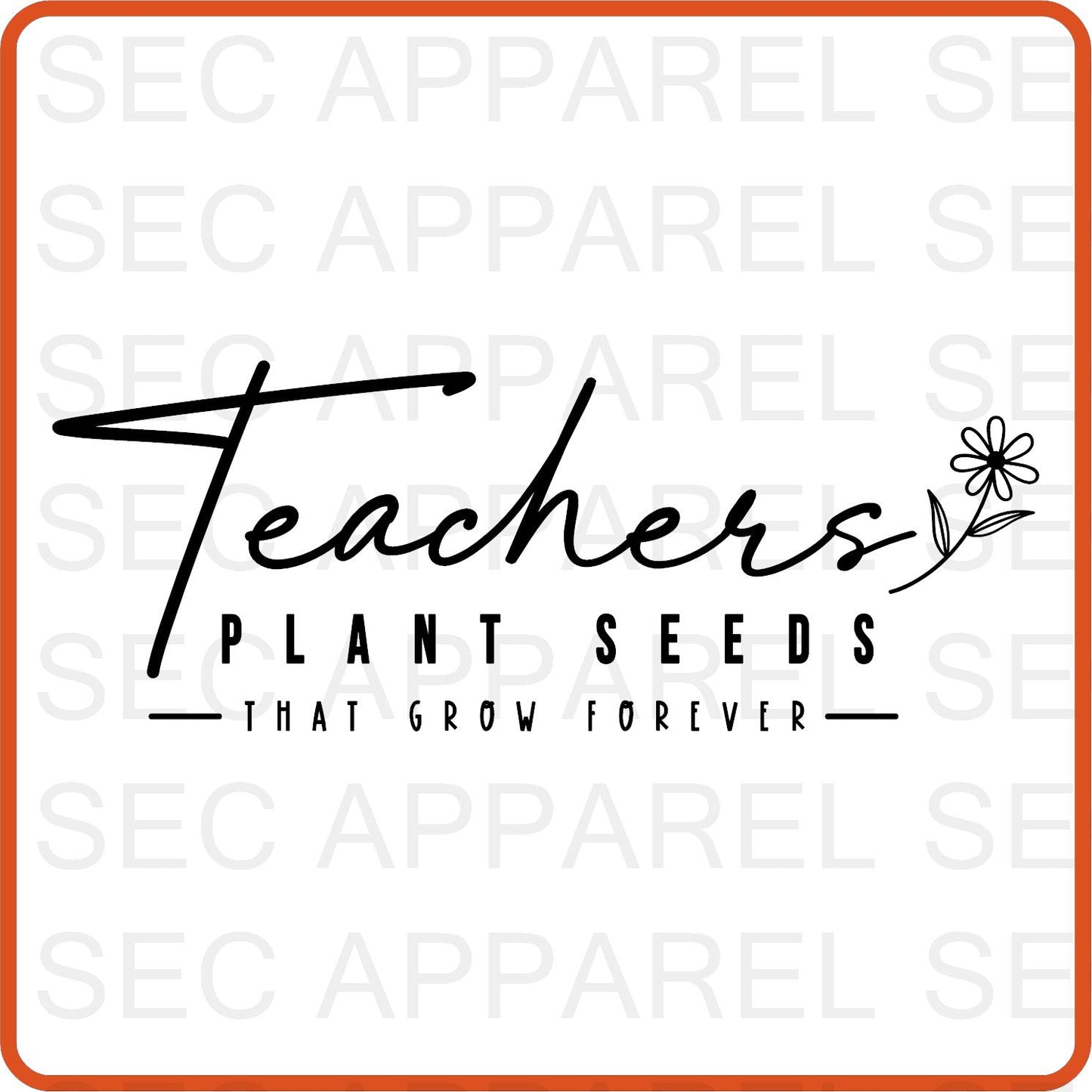 Teacher Iron On Decals Patches transfers vinyl  for shirts, clothing | Professional| Teachers Plant Seeds