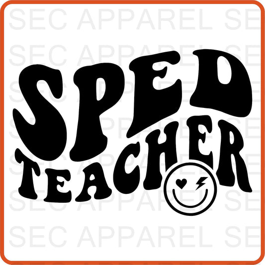 Teacher Iron On Decals Patches transfers vinyl  for shirts, clothing | Professional| SPED 2