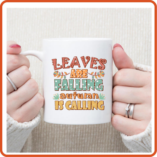 Thanksgiving Mugs -11oz Coffee Mug |  Gift | SEC Apparel | Leaves are falling