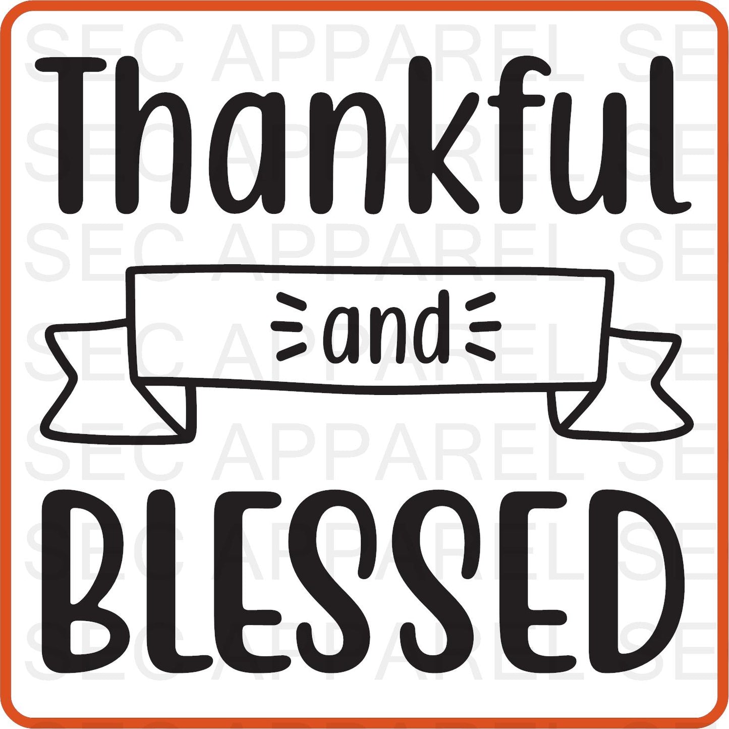 Thanksgiving Iron On Decals Patches transfers vinyl  for shirts, clothing | SEC Apparel | Thankful and Blessed