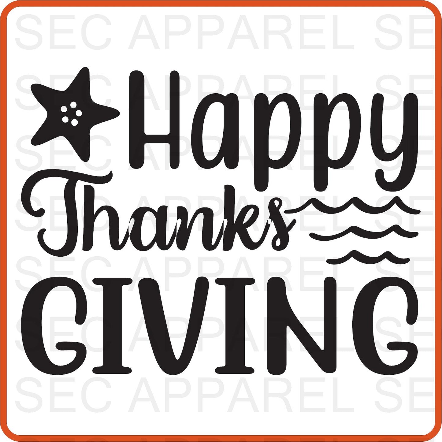 Thanksgiving Iron On Decals Patches transfers vinyl  for shirts, clothing | SEC Apparel | Happy Thanksgiving